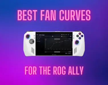 best fan curve power settings rog ally
