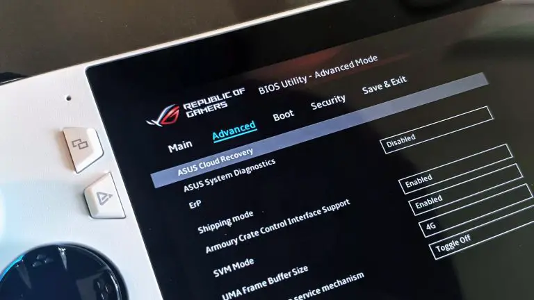 rog ally cloud recovery stuck fix